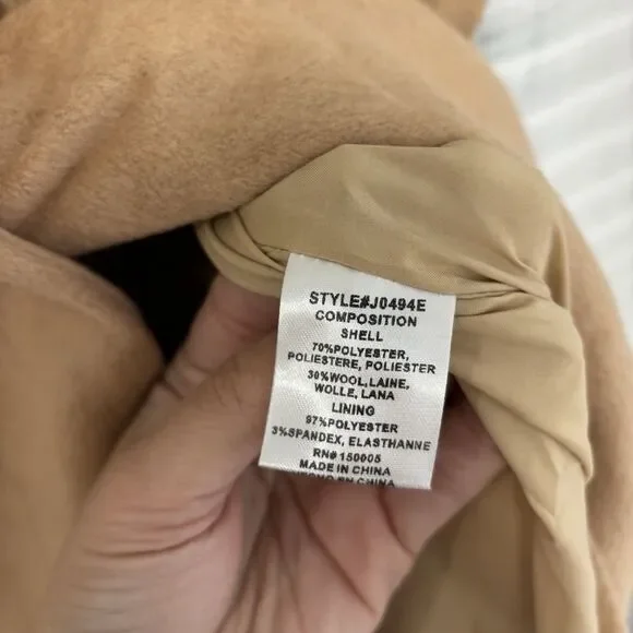 DRA Anthropologie Coat Womens Size Medium Cameron Trench Coat Wool Blend - Picture 6 of 8